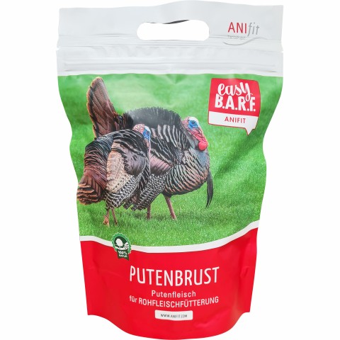 Cat Dog Accessories B.A.R.F. Easy Barf Turkey Breast (Putenbrust) 300g 1 Piece -1- Anifit